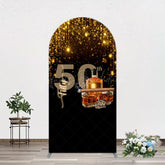 Lofaris Black Gold Cigar Vodka 50th Birthday Arch Backdrop